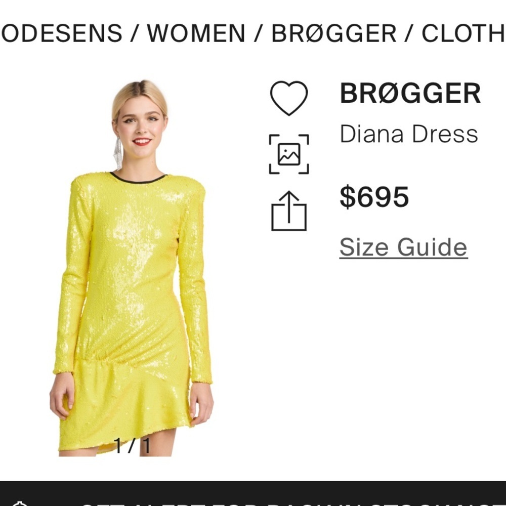 B12 BROGGER Diana Dress- Canary